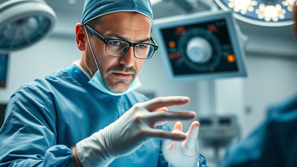 Doctor performing minimally invasive hand surgery in Denton OR Dr Tim Larson