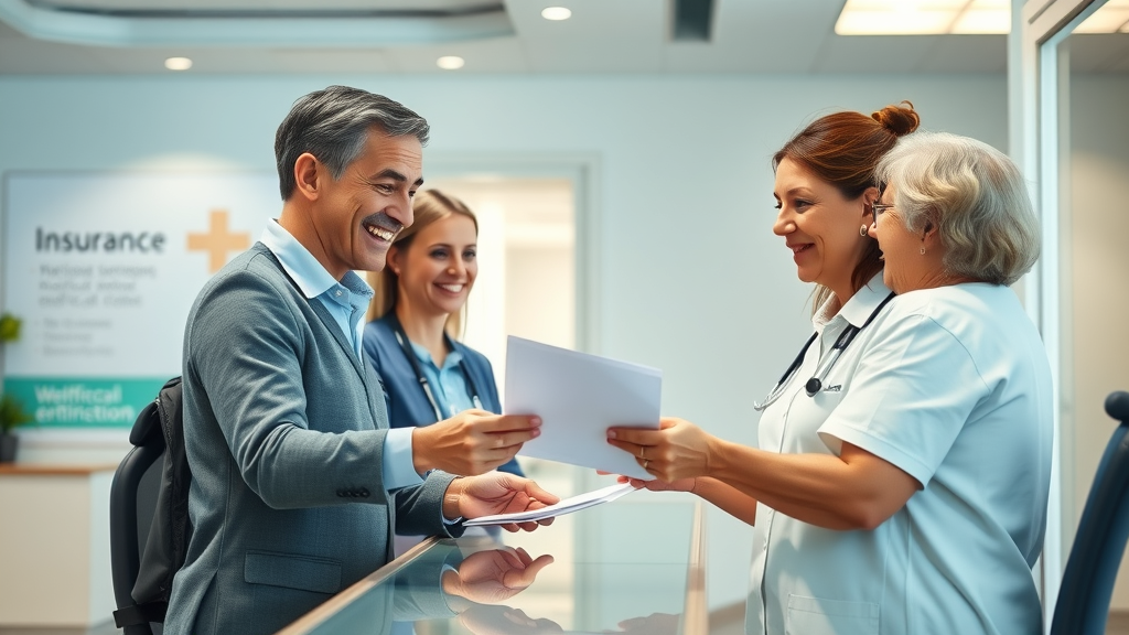Accepted insurance verification counter at Denton orthopedic surgery Dr Tim Larson