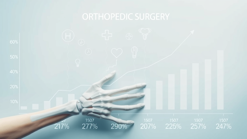 Minimally invasive orthopedic surgery infographic showing rising surgical trends