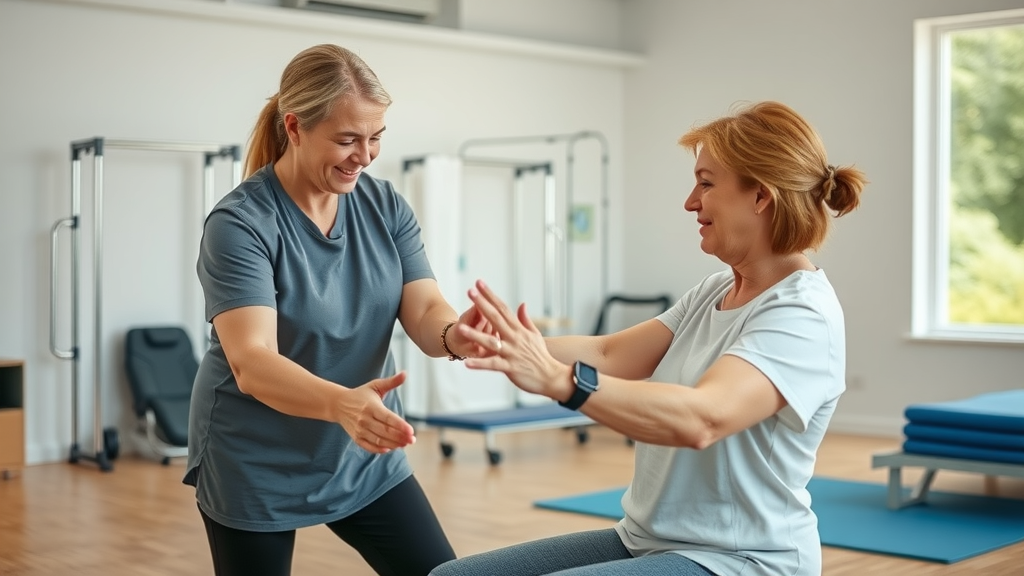 Orthopedic patient practicing physical therapy exercises in comprehensive orthopedic care