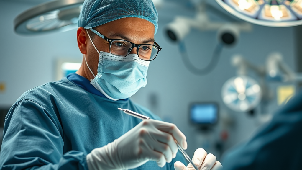 Orthopedic surgeon performing minimally-invasive surgery innovating compassionate orthopedic care