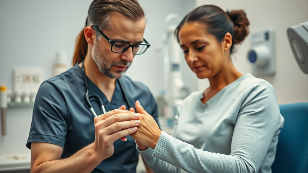 Comprehensive orthopedic care: patient receiving digital scan for accurate diagnosis