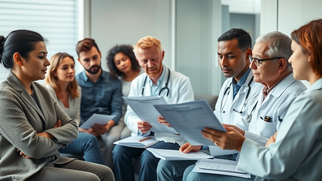 Consultation room evaluation at top orthopedic surgery practice Denton Dr Tim Larson