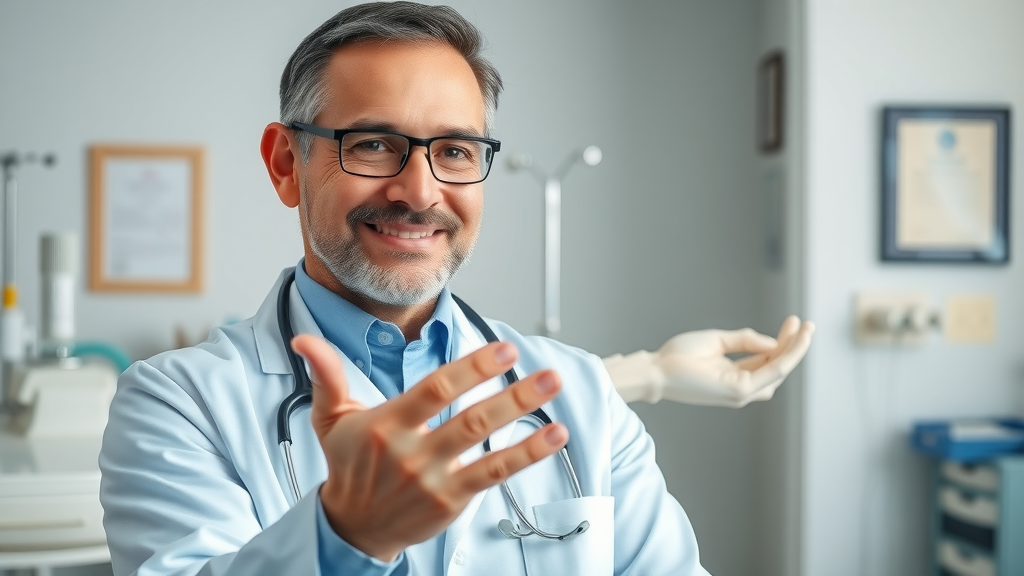 Professional portrait of top orthopedic hand surgeon Dr Tim Larson in Denton clinic